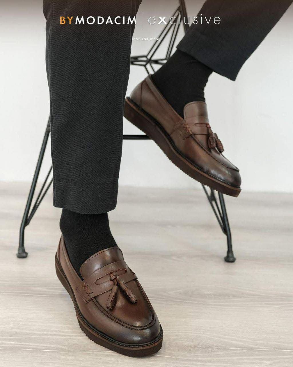 Mocassins en cuir marron – Élégance décontractée pour hommes