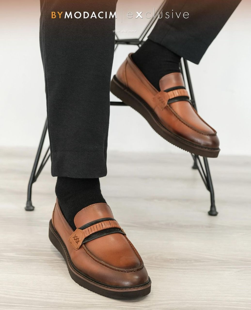 Mocassins en cuir marron – Élégance décontractée pour hommes